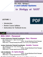 BIOL 1010 Lecture 1 Introduction Posted