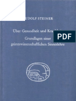 Über Gesundheit Und Krankheit. Grundlagen Einer Geisteswissenschaftlichen Sinneslehre.