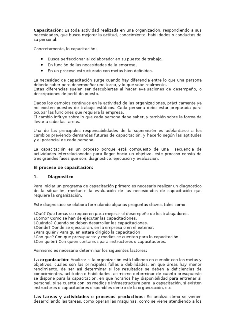Plan de Capacitación Efectiva en RH | PDF | Recursos humanos | Aprendizaje