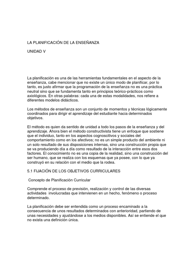 Planificación de la Enseñanza Efectiva | PDF | Aprendizaje | Planificación