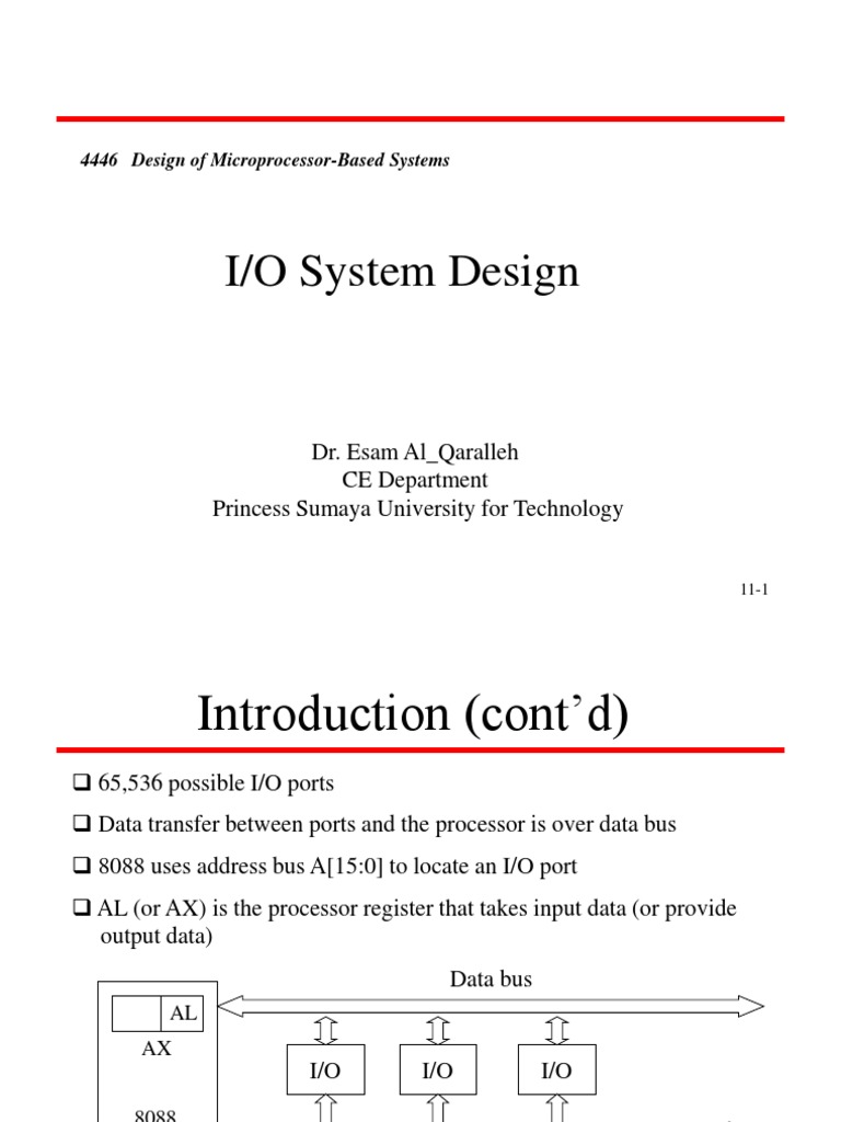 I/O System Design for Microprocessors | PDF | Input/Output | Data