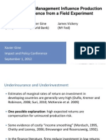 How Does Risk Management Influence Production Decisions? Evidence From A Field Experiment