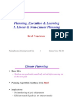 Planning, Execution & Learning 1. Linear & Non - Linear Planning