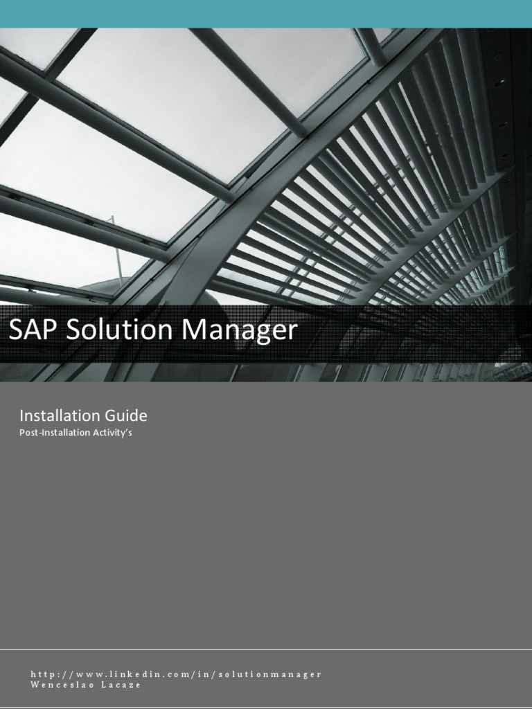 SAP Solution Manager Setup Guide | PDF | Login | System Software