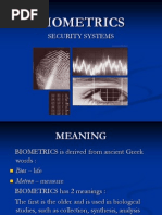 Biometrics: Security Systems