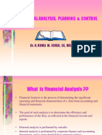 Financial Analysis, Planning & Control: Dr. H. Romli M. Kurdi, Se, Msi