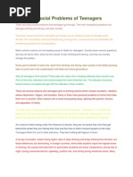 Essay on Social Problems of Teenagers