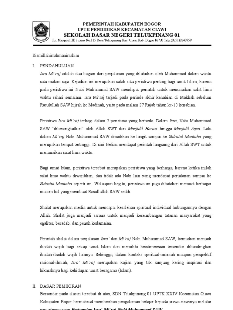 Proposal Isra Miraj