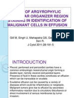 Role of Argyrophylic Nucleolar Organizer Region Staining in Identification of Malignant Cells in Effusion