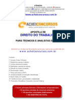 Apostila de Direito do Trabalho para Analistas e Técnicos de TRTs