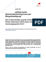 “Demokratie Reformkonvent per Bürgerbeteiligung” - IG Demokratie und OPÖ im neuwal Sommergespräch 2012 #nSG12 (1)