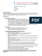 Substitute Teacher Job Description - Long Term PHS Rev 3-01-2012