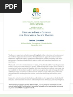 William Mathis (Nepc) 2012 - Research-Based Options For Education Policy Making (Teacher Evaluation)