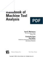 Handbook of Machine Tool Analysis: Ioan D. Marinescu