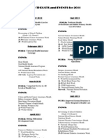 DOH Annual Calendar for 2011 Long