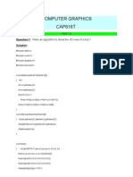 Computer Graphics CAP616T: Question-1:-Write An Algorithm To Show The 3D View of A Hut.? Solution