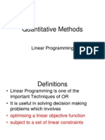 Quantitative Methods: Linear Programming