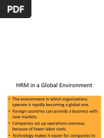 HRM in A Global Environment