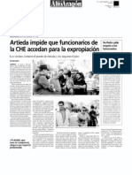 Intento fallido expropiaciones Artieda (Diario del AltoAragón)