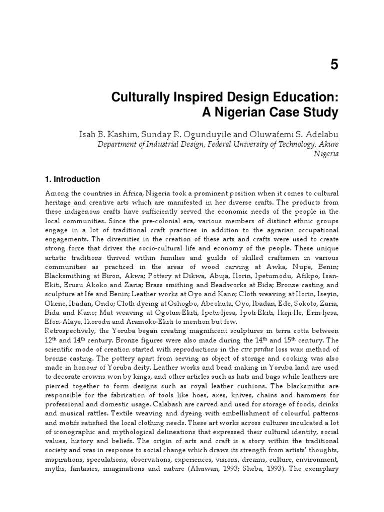 Culturally Inspired Design in Nigeria | PDF | Design | Nigeria