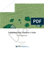 A Perspective on Entrepreneurship Education in India-Draft