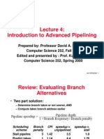 Introduction To Advanced Pipelining