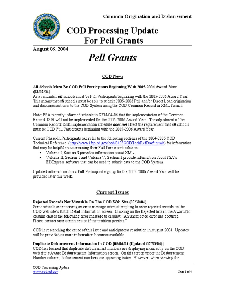 Description: Tags: 0806CODProcPell | PDF | Pell Grant | Social Security ...