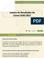 Apresentação Do Censo SUAS 2011 - CNAS
