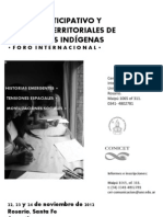 EL MAPEO PARTICIPATIVO Y LOS DERECHOS TERRITORIALES DE LOS PUEBLOS INDÍGENAS 22, 23 y 24 de Noviembre de 2012 Rosario (En A4 para Imprimir!)