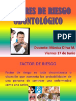 FACTORES DE RIESGO ODONTOLÓGICO