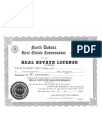 1992 - Rick Berg's Real Estate License For MMC, Inc.