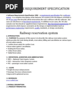 Project Report On Railway Reservation System