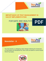 Importance of Pest Management in HACCP Implementation