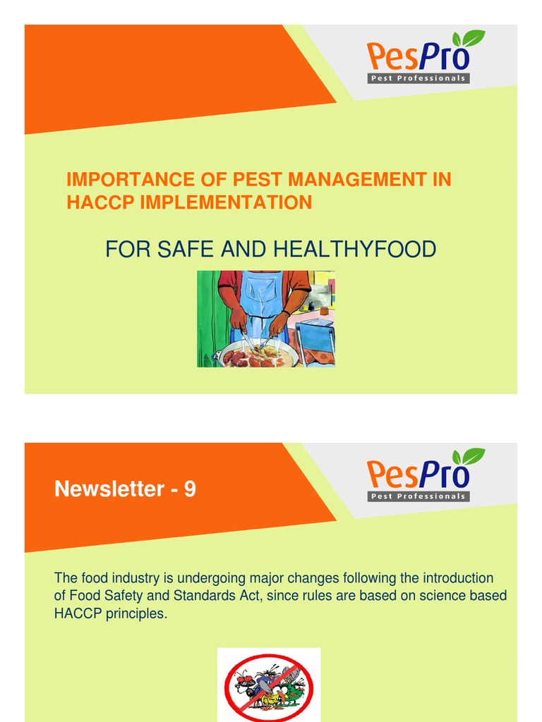 Importance of Pest Management in HACCP Implementation Hazard Analysis