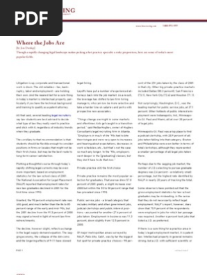 Where The Jobs Are Legal Education Employment