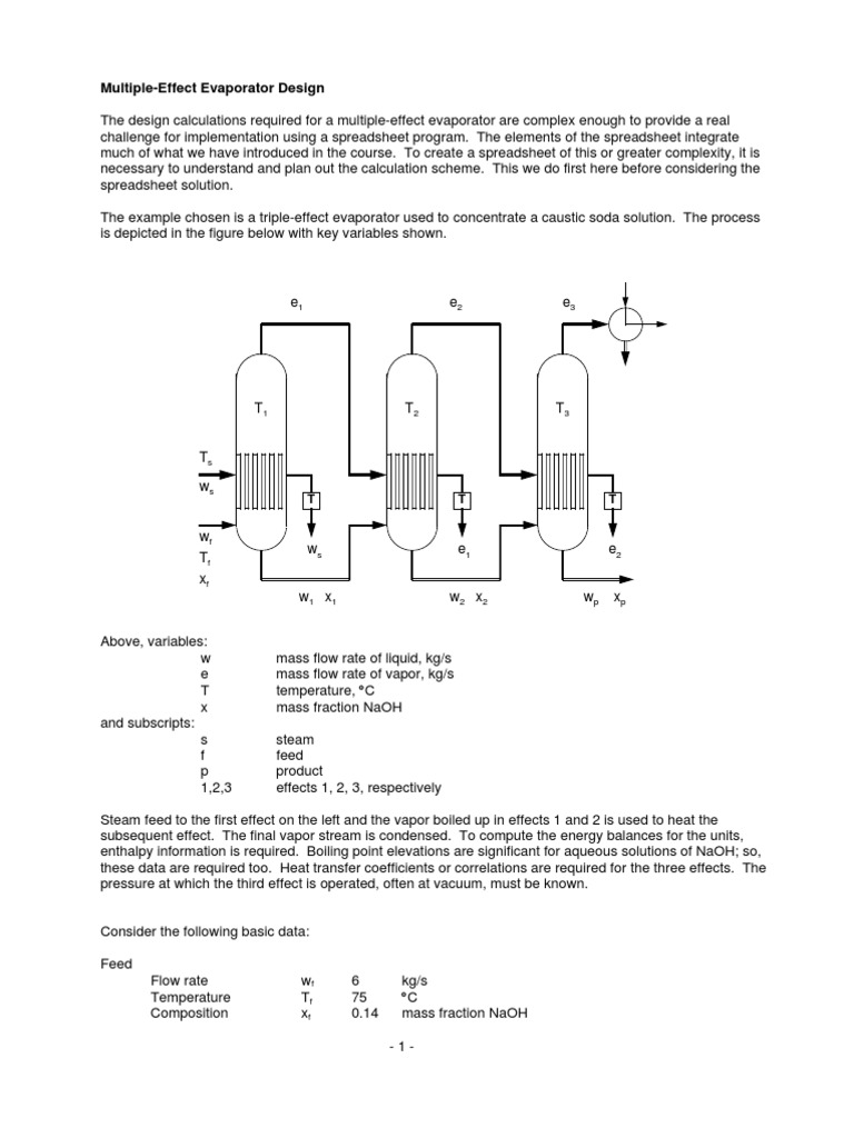 Triple Effect evaporator Branches Of Thermodynamics Quantity