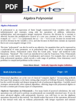 Algebra Polynomial