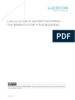 Calculating a Water Footprint - The Benefits for Your Business