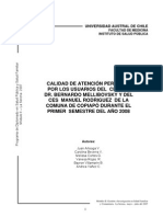 Calidad de Atención Percibida Por Los Usuarios Del Cesfam de La Comuna de Copiapó