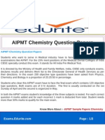 AIPMT Chemistry Question Papers: Page: 1/3