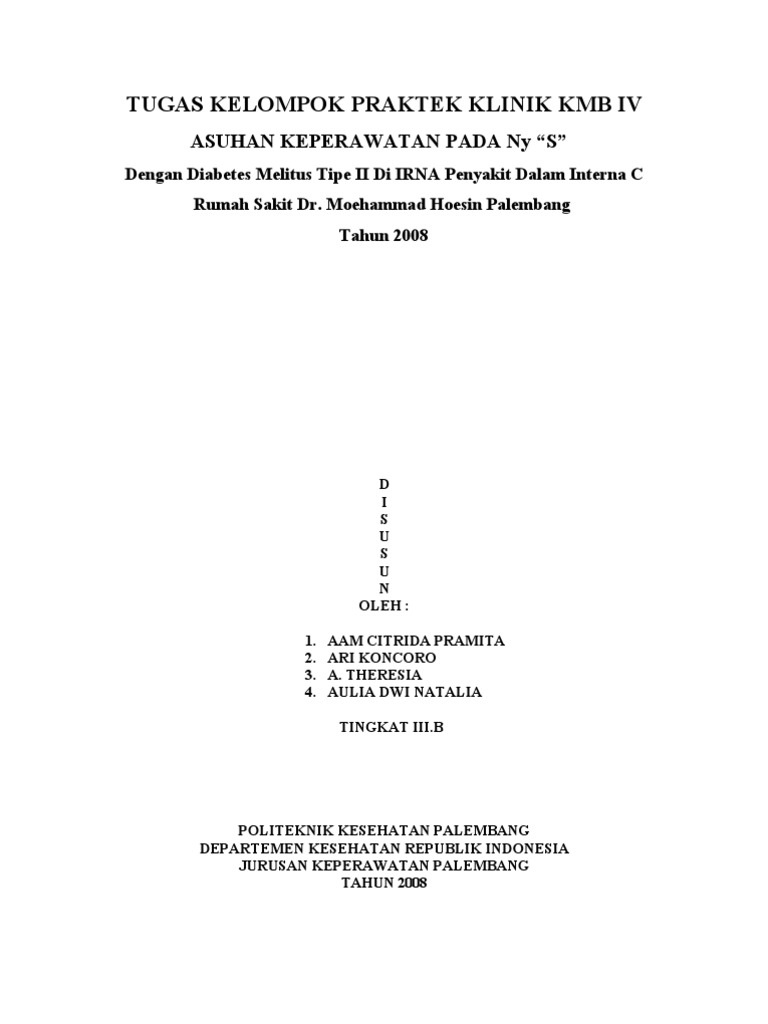 Asuhan Keperawatan Askep Diabetes Melitus
