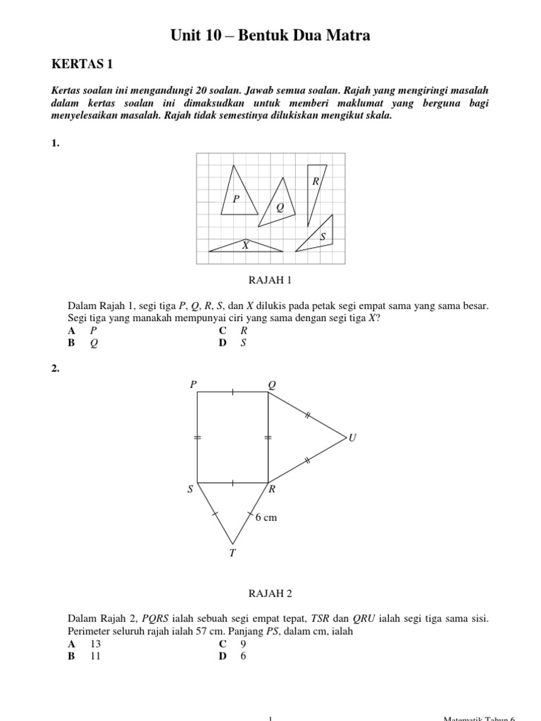 Soalan Luas Dan Perimeter Pdf