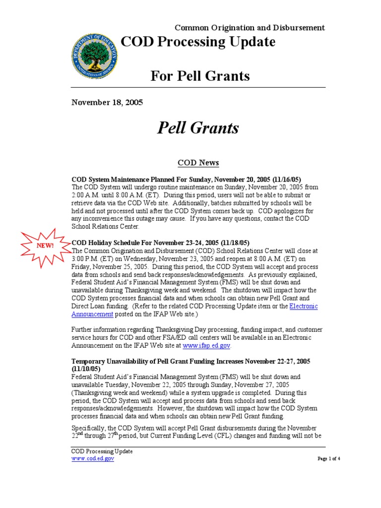 Description: Tags: 1118CODProcUpdatesPell | PDF | Pell Grant | Password