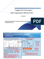 E&T Support for Newcomersand Cooperation with the IAEA