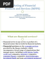 Marketing of Financial Products and Services (MFPS)