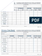 Weekly Time Sheets