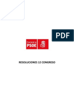 Resoluciones 12 Congreso Regional PSC-PSOE