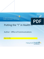 Putting The "I" in Health IT