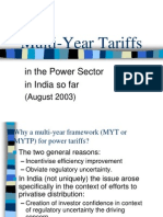 Multi-Year Tariffs: in The Power Sector in India So Far