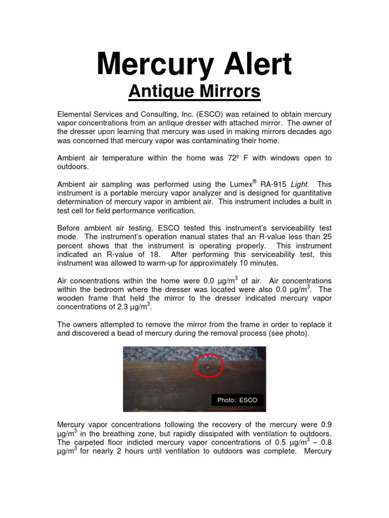 Mercury Mirrors PDF Mercury (Element) Mirror